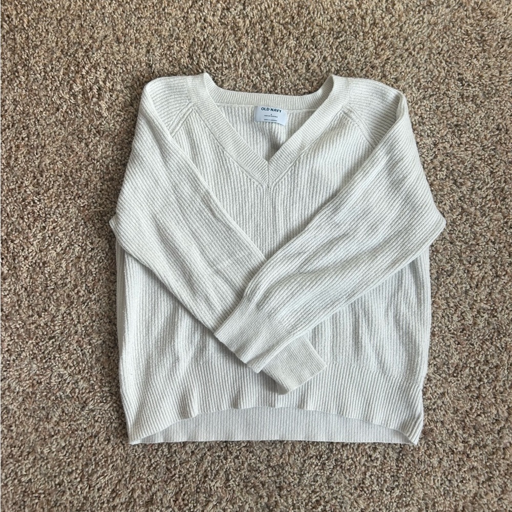 Cream old navy sweater